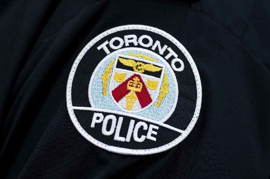 A Toronto Police Service logo in Ottawa, on Sunday, Sept. 28, 2025.