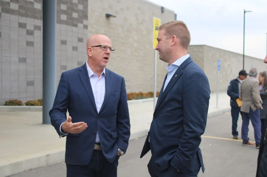 Mayor Jeff Richards and Health Minister Jeremy Cockrill