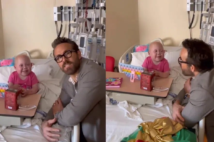 Actor Ryan Reynolds spends time with Swift Current girl after surgery