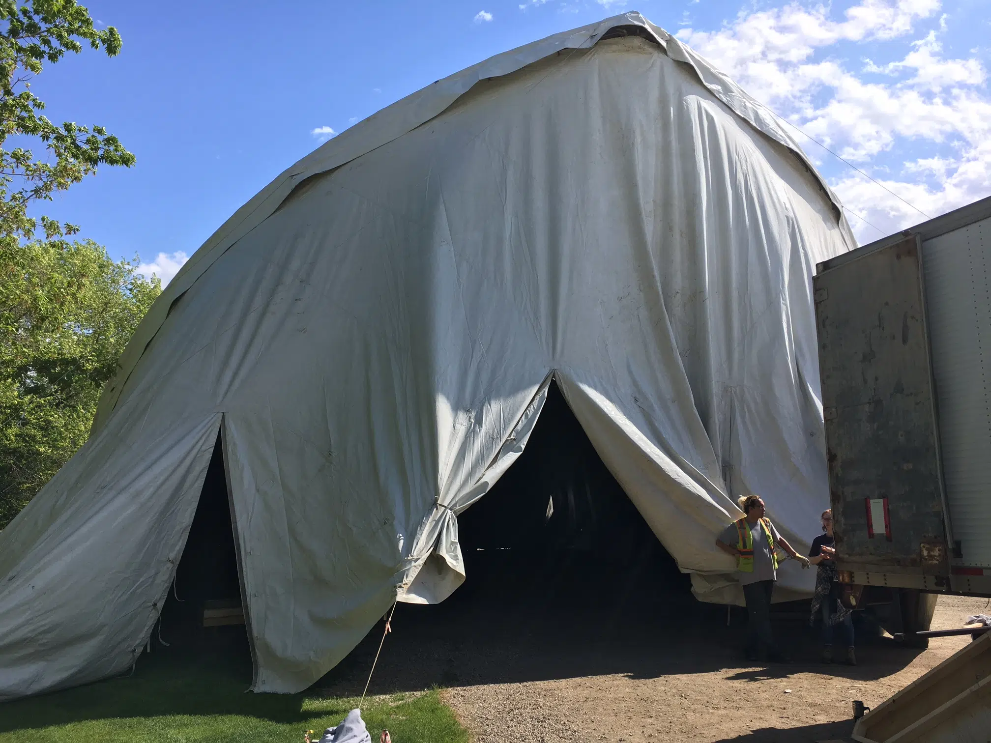 Big white tent goes up for Shakespeare on the Saskatchewan