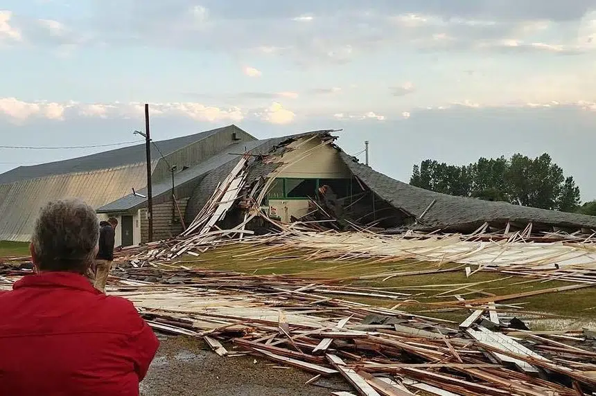 Strongfield curling rink destroyed in Thursday storm