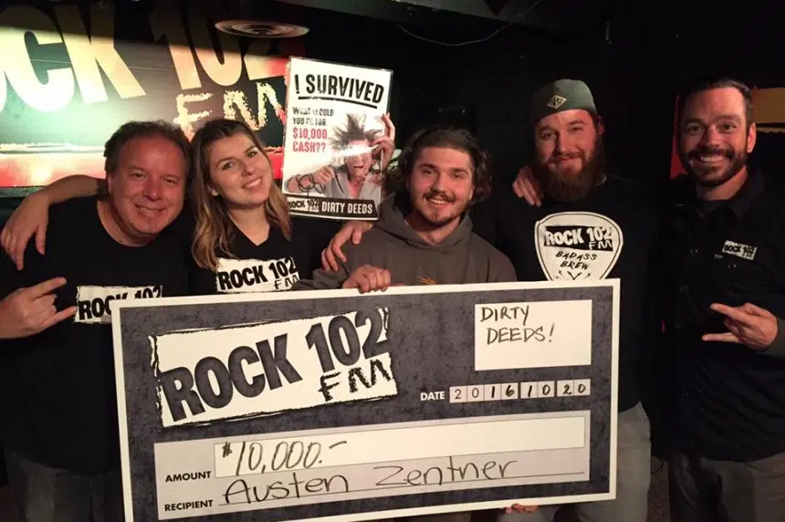 Dirty deeds done as Rock 102 names $10K winner