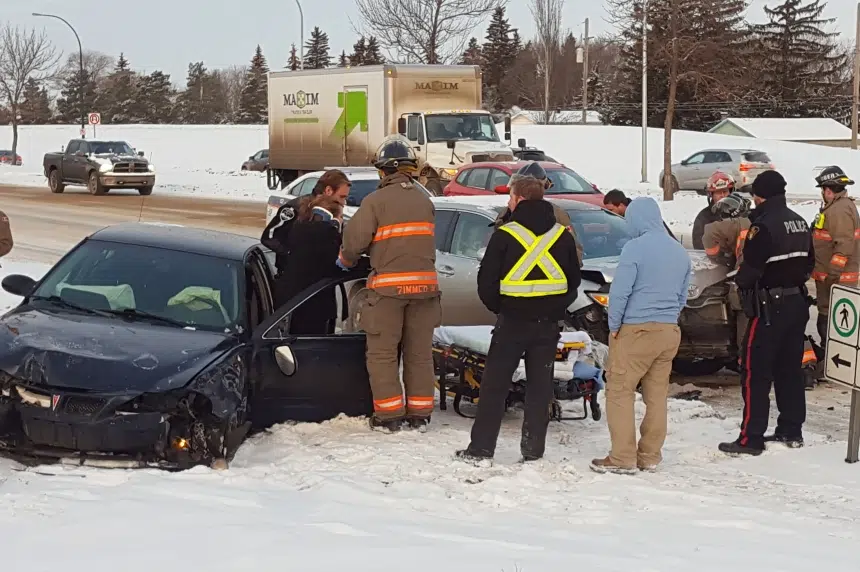 Saskatoon police warn of slippery roads after multiple crashes