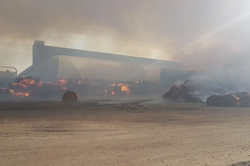 Crews fight large grass fire near Outlook