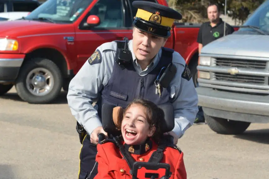 Girl living with cerebral palsy appointed staff sergeant with Melfort RCMP