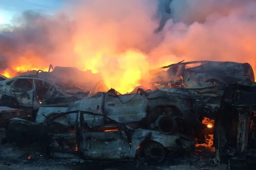 3 youth charged, 2 warned in salvage yard fire