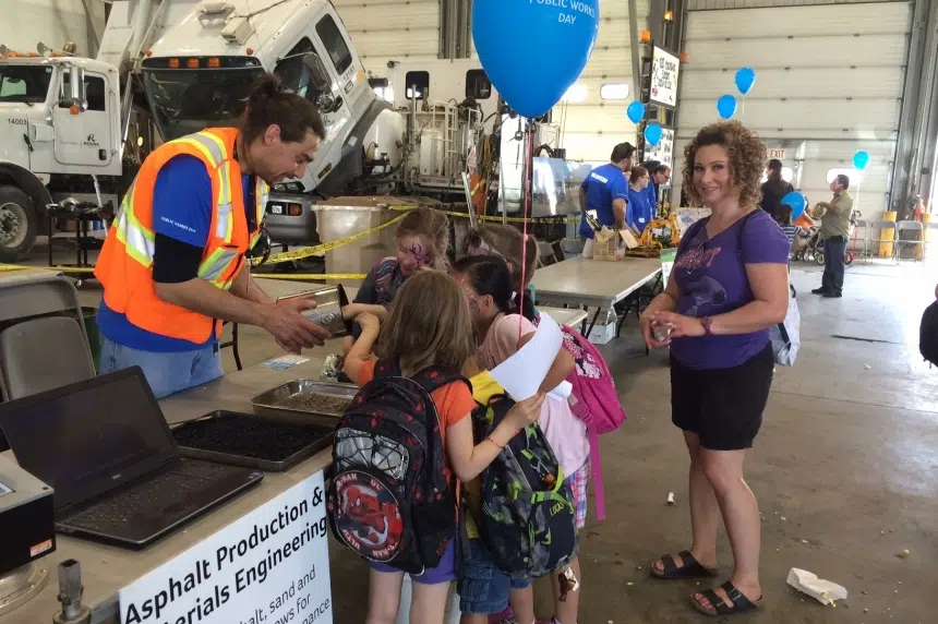 Kids learn about road work, fire trucks at City of Regina Public Works Day