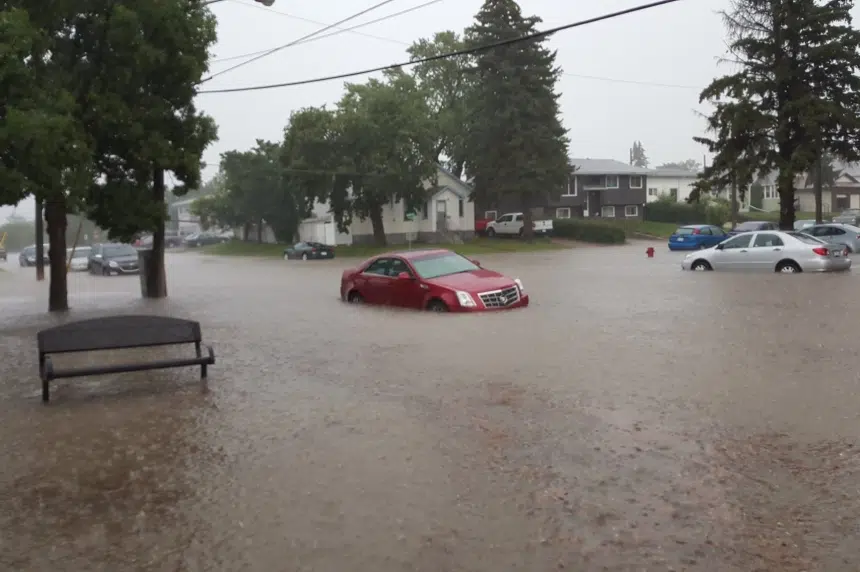 Heavy rain causes flooding in Swift Current