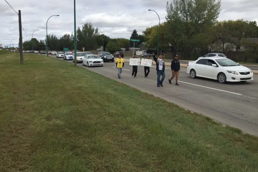 Walk for missing indigenous men marches through Saskatoon
