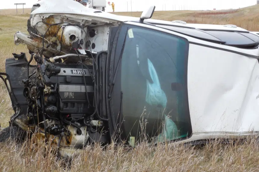 3 Alberta teens injured after stolen car rolls by Mortlach, Sask.