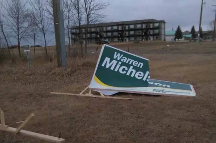 Police investigate campaign sign vandalism in Moose Jaw