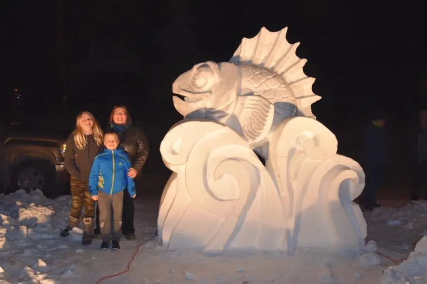 Snow sculpture pays tribute to Yorkton father