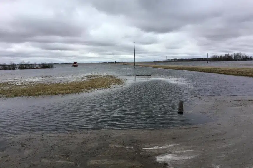 Salty water from Quill Lakes flooding farmland