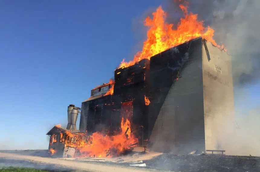 Tramping Lake elevator destroyed by fire