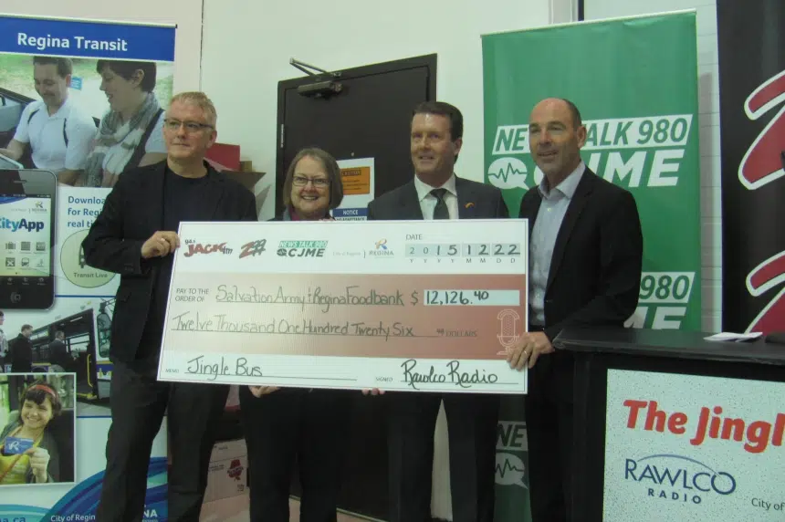 Jingle Bus delivers $12,000 donation to Regina charities