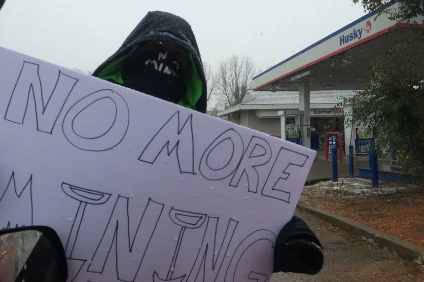 Pipeline protest at Regina gas station