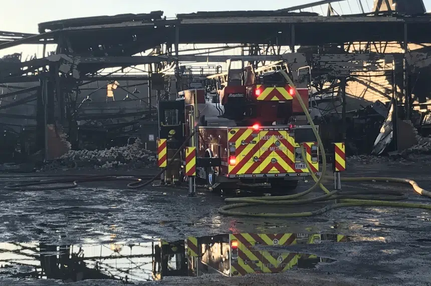 Massive flames destroy part of old GM plant in Regina