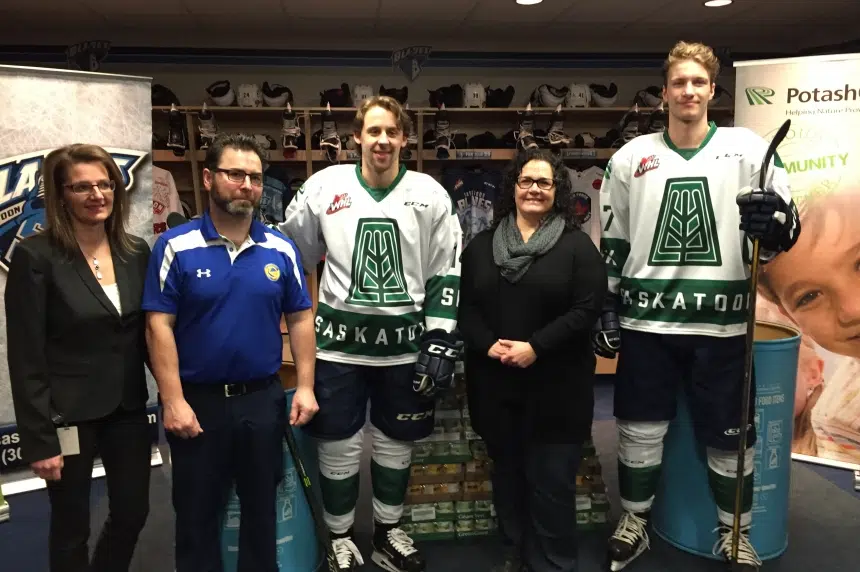 Blades unveil 'I Love Saskatchewan' jerseys in support of food bank