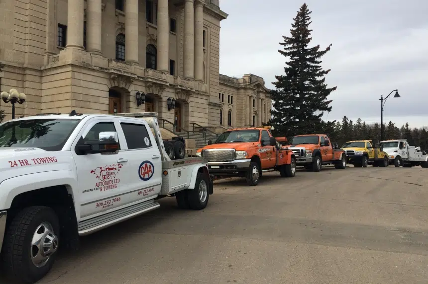 Blue lights coming to Sask. tow trucks