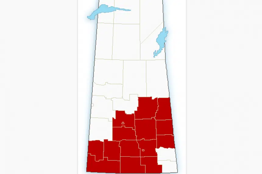 Rainfall warnings issued for parts of south, central Sask.