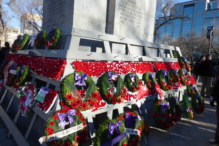 Regina honours war veterans with Remembrance Day ceremonies