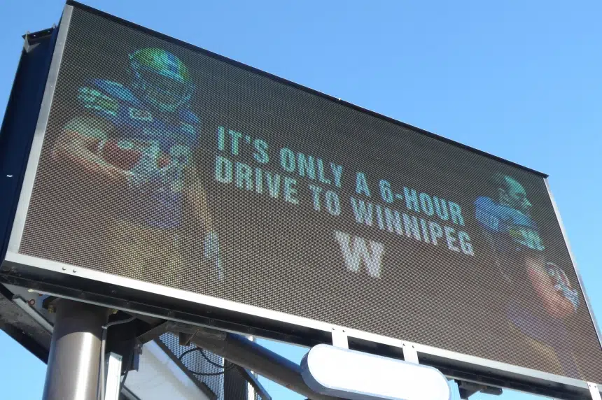 Blue Bombers' billboard appears in Regina