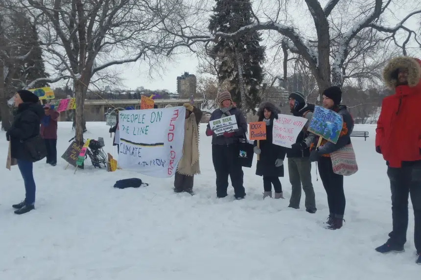Anti-pipeline group demonstrates in Saskatoon
