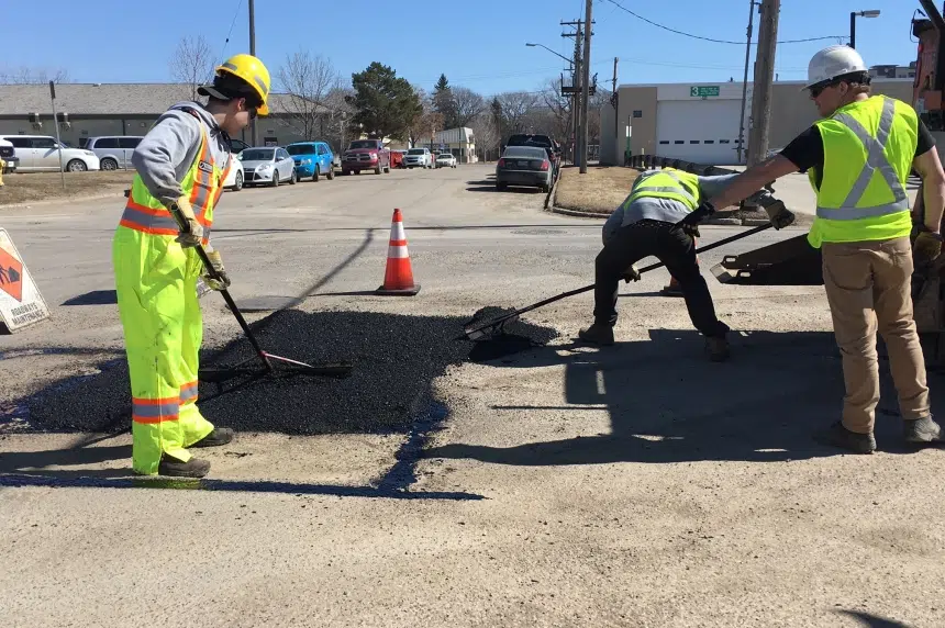 City crews out early for pothole repairs, street sweeping
