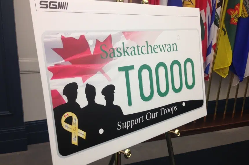 Sask. introducing 'Support our Troops' licence plates