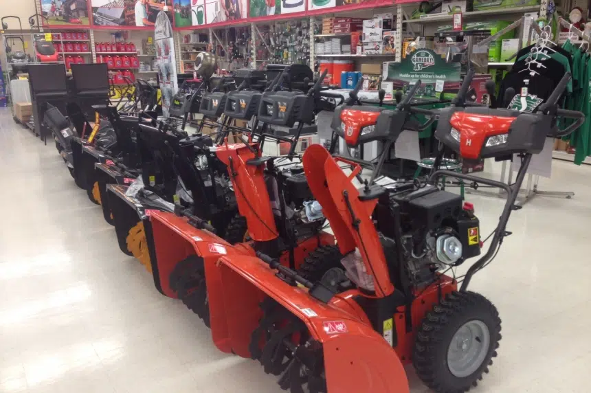 Reginans stock up on snow blowers ahead of first snow fall