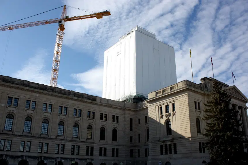 Legislative building dome restoration to be unwrapped Monday night