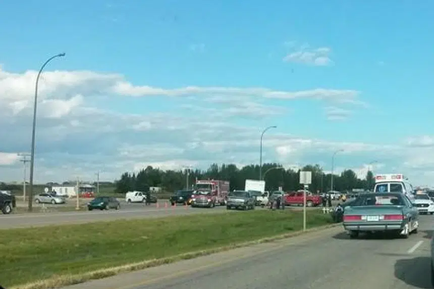 Collision at Pilot Butte turnoff