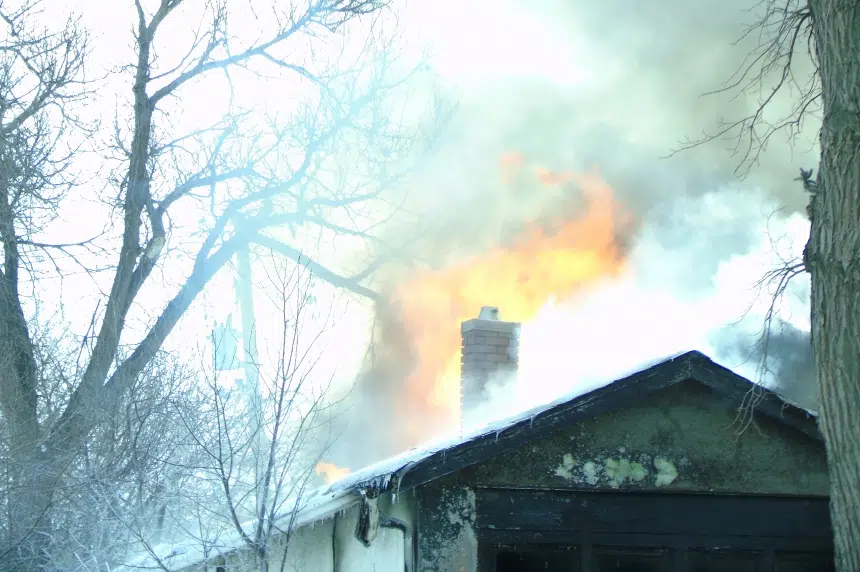 Fire guts home in North Central Regina