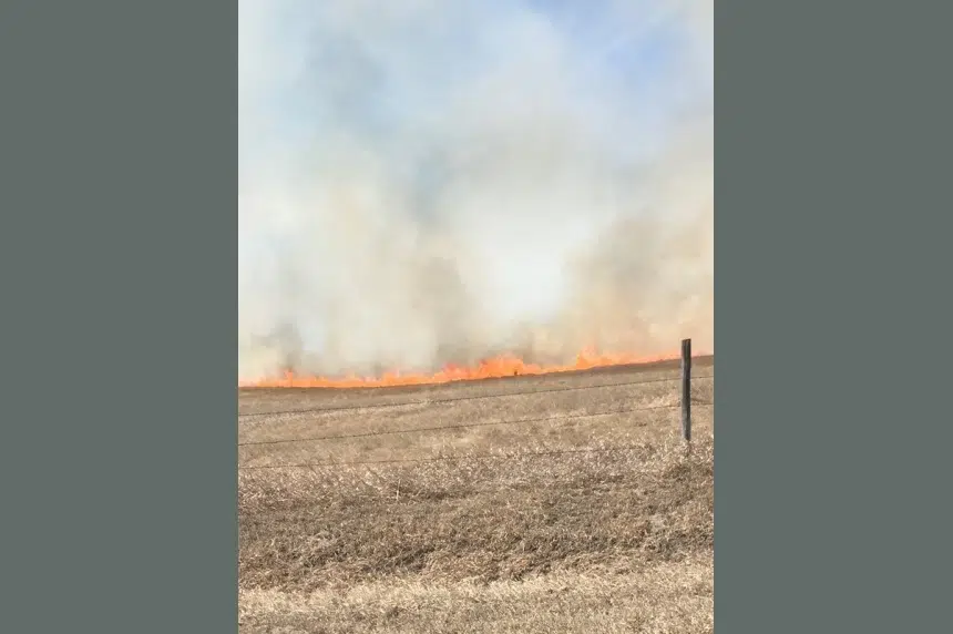 Grass fire triggers fire ban