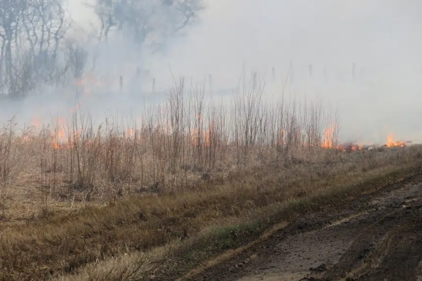 Crews respond to large grass fire outside Saskatoon