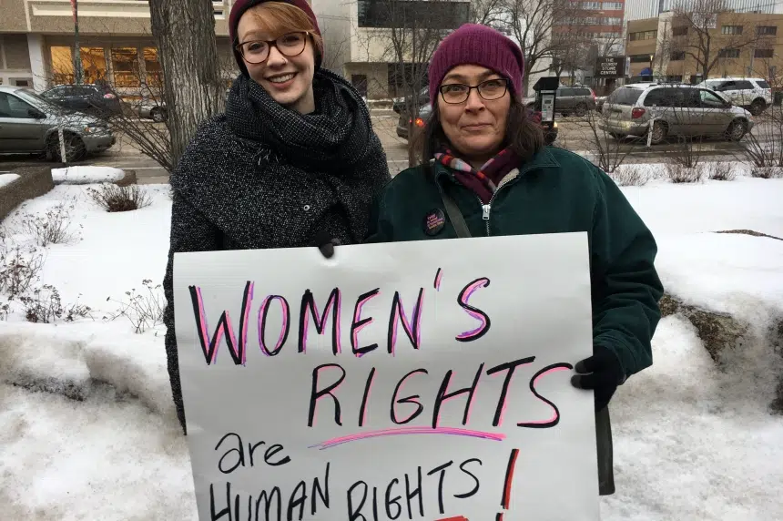Hundreds take over downtown Saskatoon in support of Washington women's march