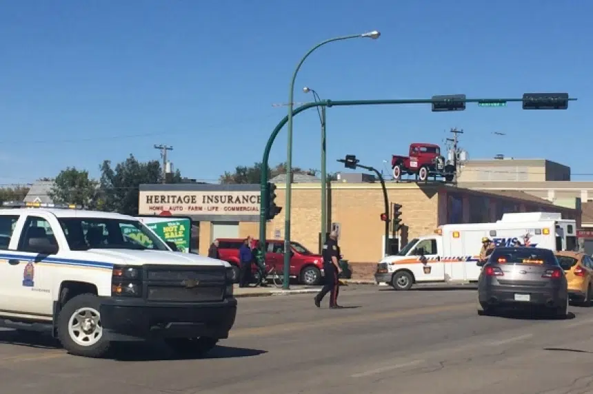 Pedestrian hit in Moose Jaw
