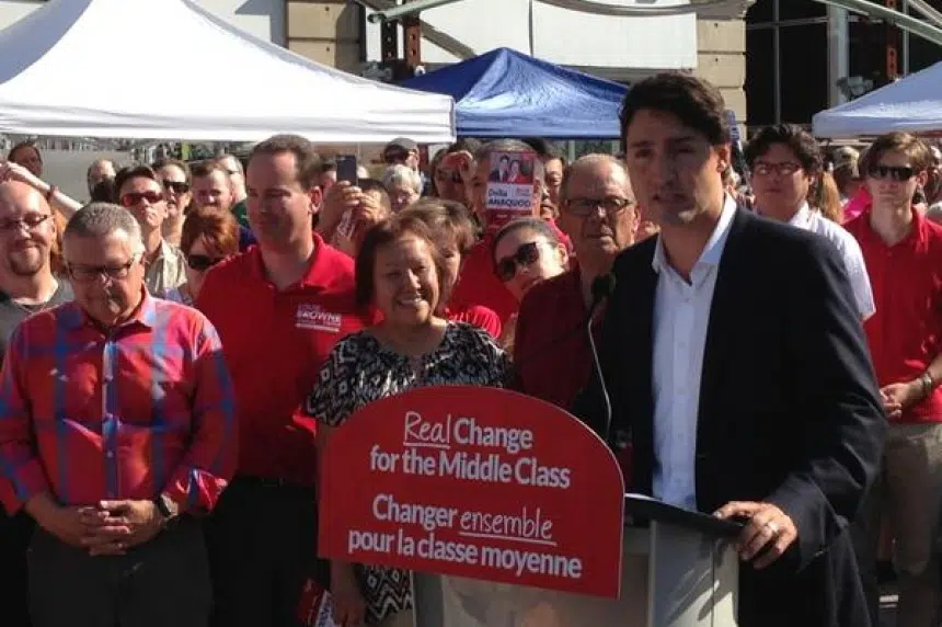 Liberal leader Justin Trudeau in Regina for election campaign