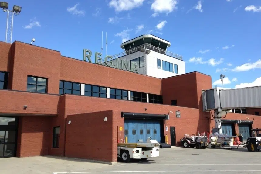 Cargo plane slides off runway, hits grass at Regina Airport