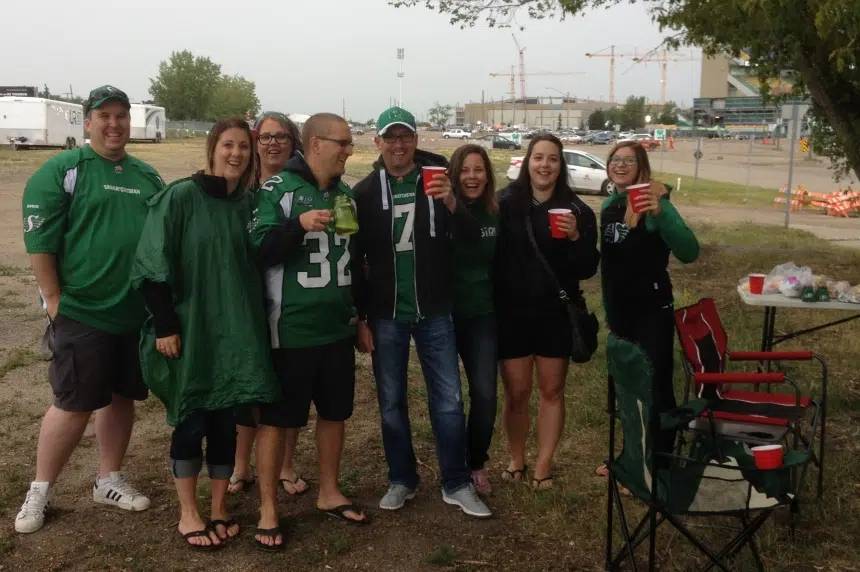 Rider tailgaters pushed from parking lot near Mosaic stadium