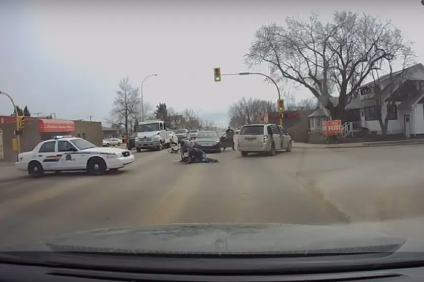 North Battleford RCMP takedown caught on dashboard camera