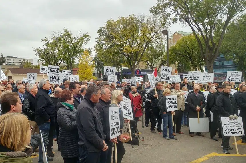 Small business protest draws hundreds opposing tax changes