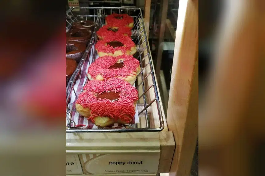 ‘All good intentions:’ Tim Hortons poppy doughnut causes social media stir