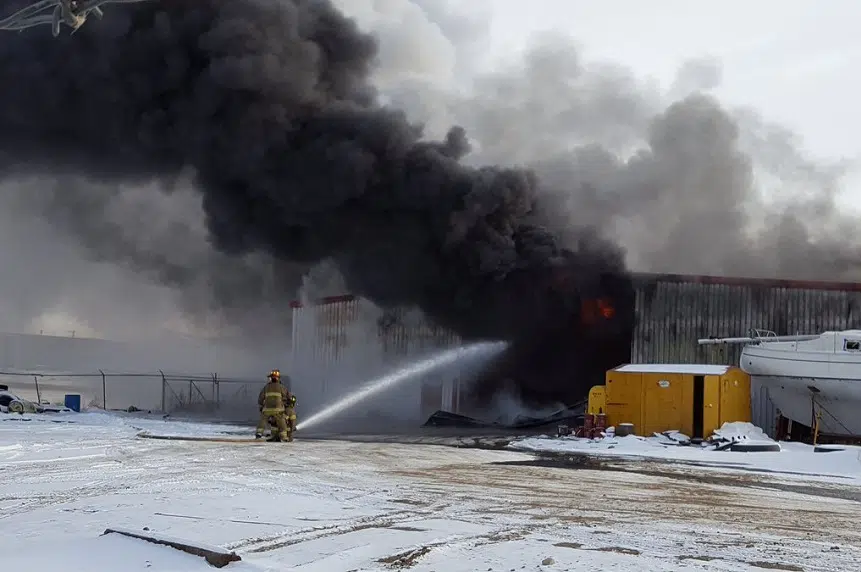 Explosions erupt in Kindersley warehouse blaze