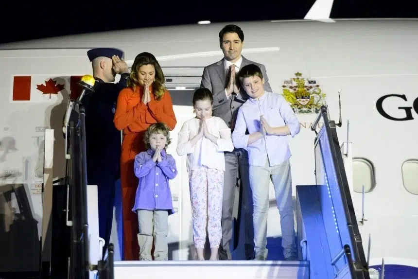 PM Trudeau, family, kick off Indian state visit with namaste greeting at airport