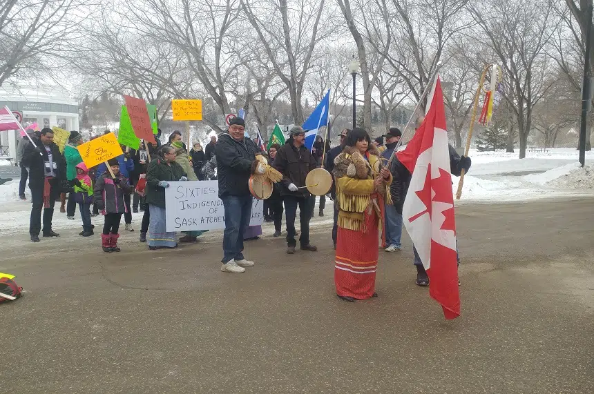 '60s Scoop survivors talk lost identity at Saskatoon rally