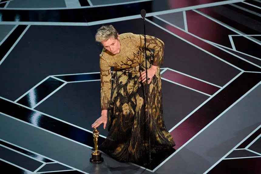 Man arrested, accused of stealing McDormand’s Oscar trophy