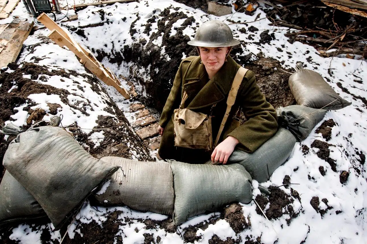 Teen sleeps in backyard First World War trench for school social studies project
