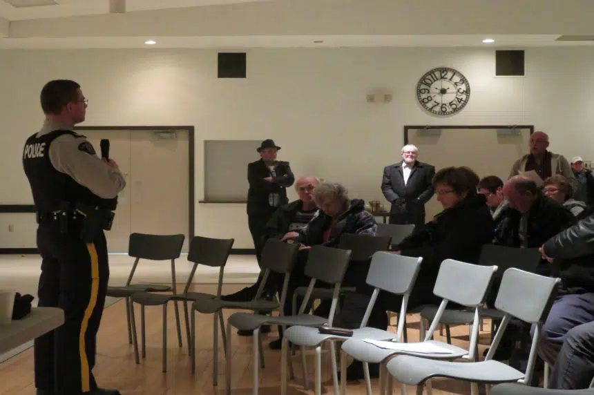 Residents question property rights at Biggar RCMP town hall 