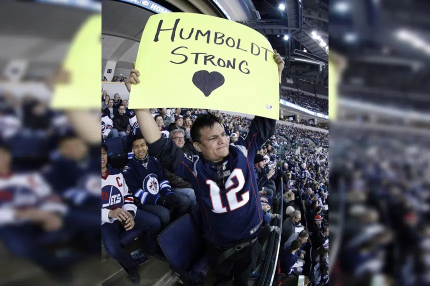 Cheers, tears, hugs mark end of trek to honour Humboldt Broncos crash victims